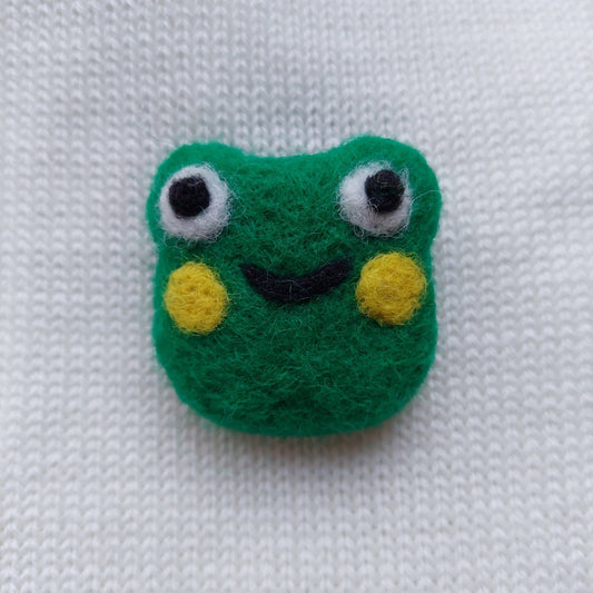 Felt Frog brooch