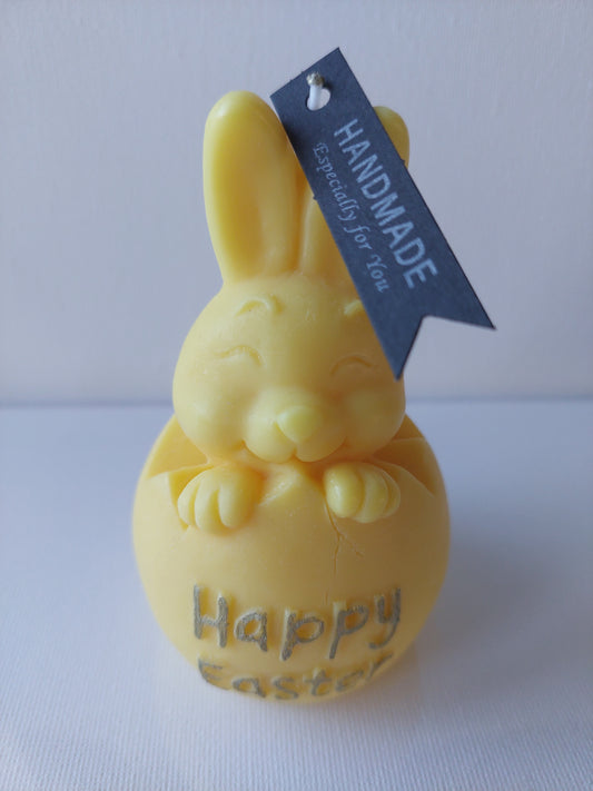 CutEaster Egg with bunny Candle - Vanilla Scent