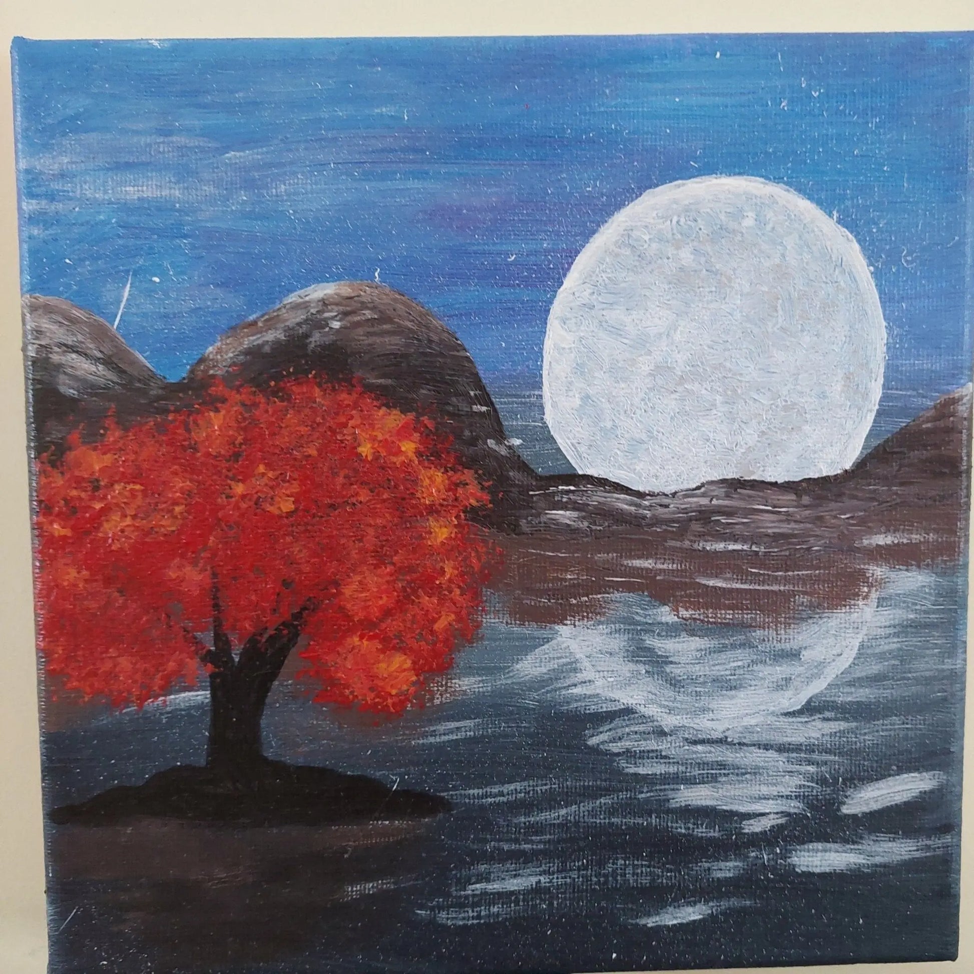 Acrylic painting on Canvas Moonlight - Lea CandlesAcrylic painting on Canvas Moonlight