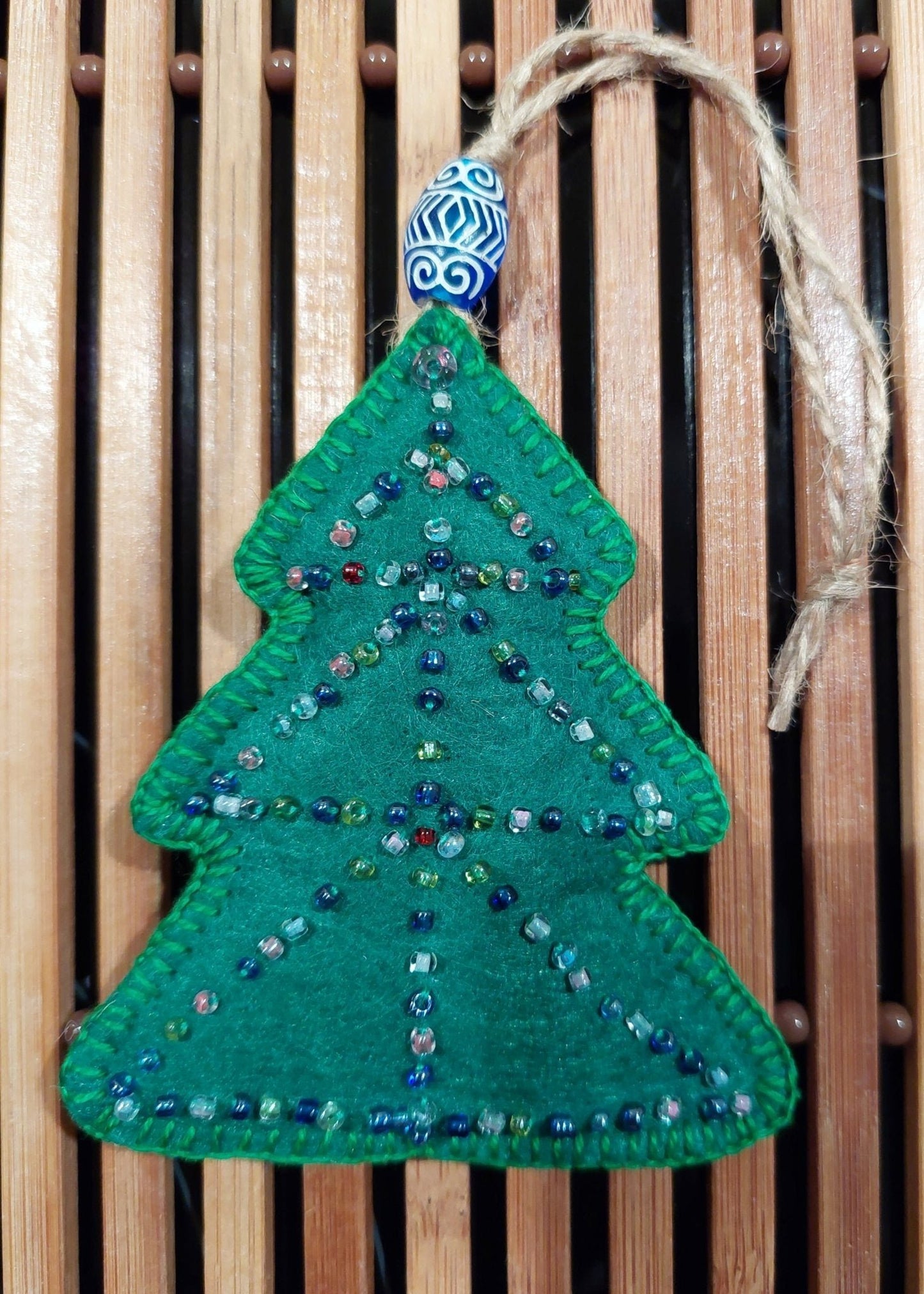 Felt Christmas ornament, Felt hanging Christmas tree decoration