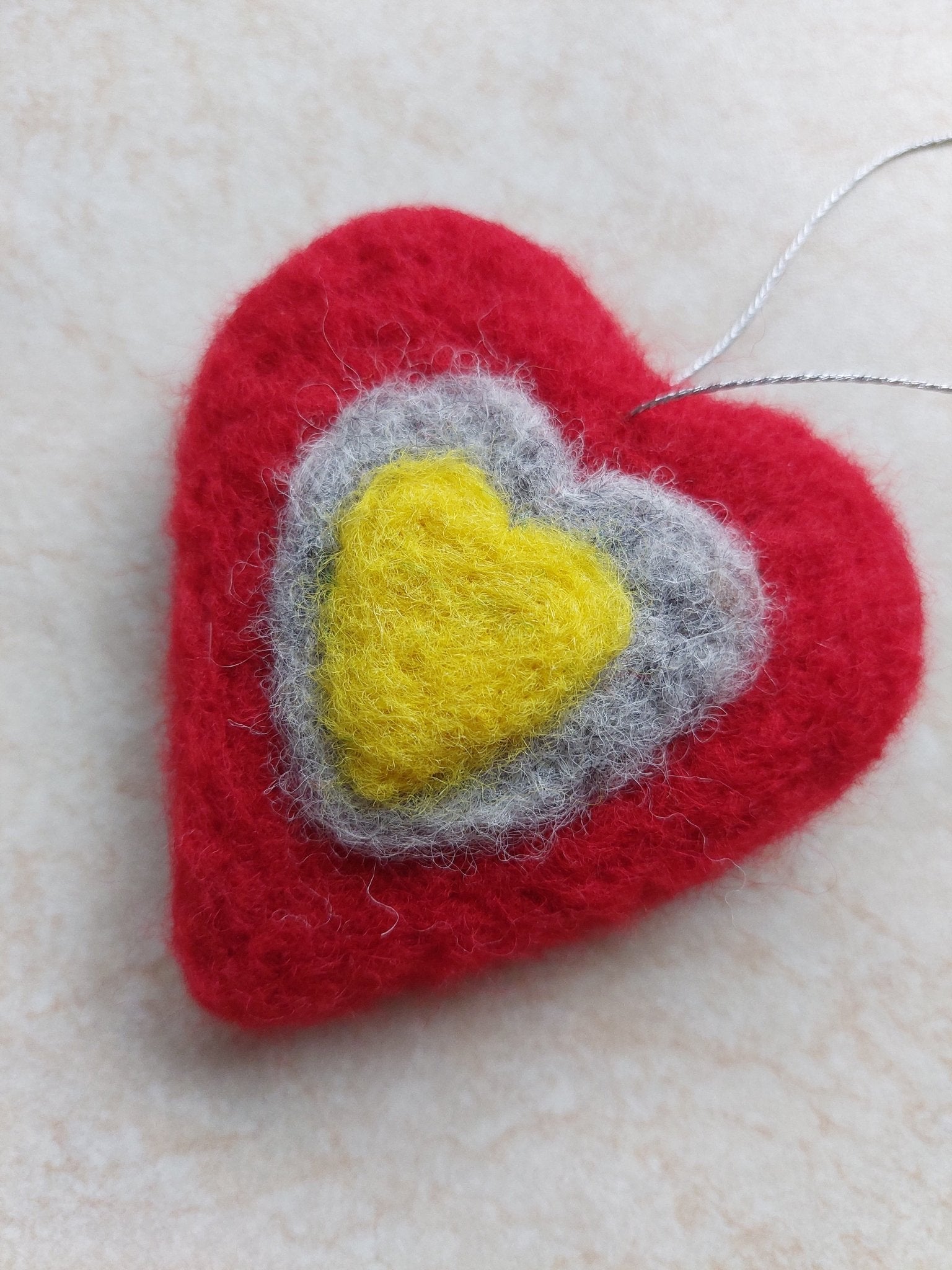 Felt Heart, Felt hanging Heart decoration, Handmade decor, Gift in a box. - Lea CandlesFelt Heart, Felt hanging Heart decoration, Handmade decor, Gift in a box.