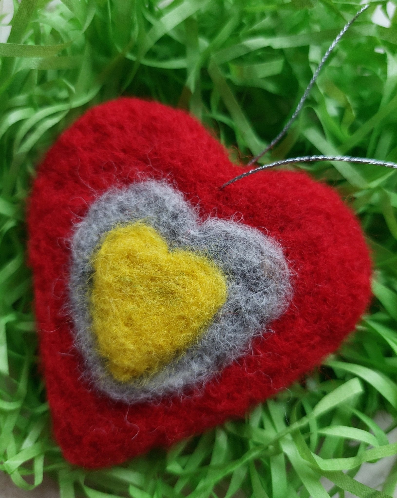 Felt Heart, Felt hanging Heart decoration, Handmade decor, Gift in a box. - Lea CandlesFelt Heart, Felt hanging Heart decoration, Handmade decor, Gift in a box.