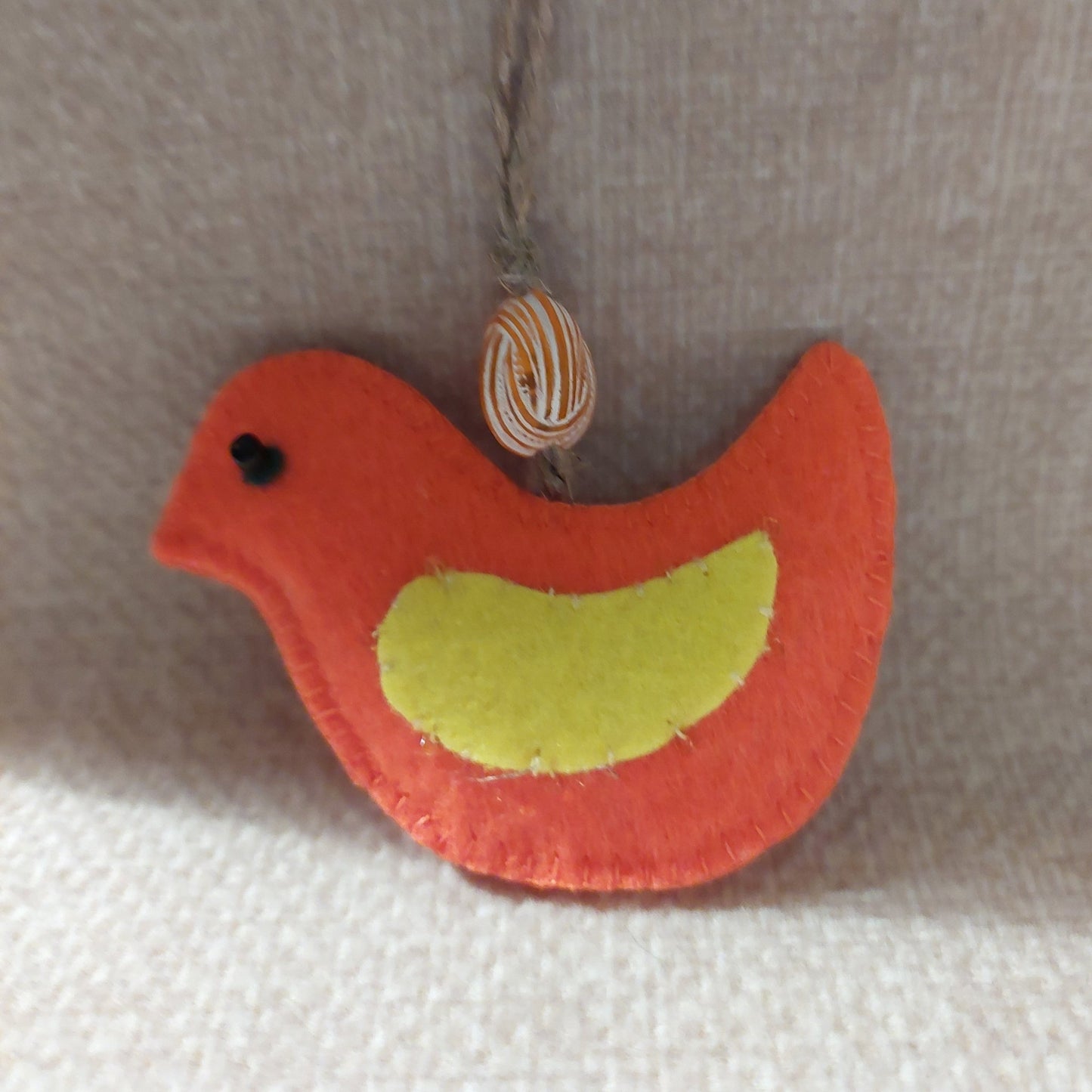 Felt Spring Easter Birds Ornaments - Set of 2 Hanging Decorations in Gift Box 