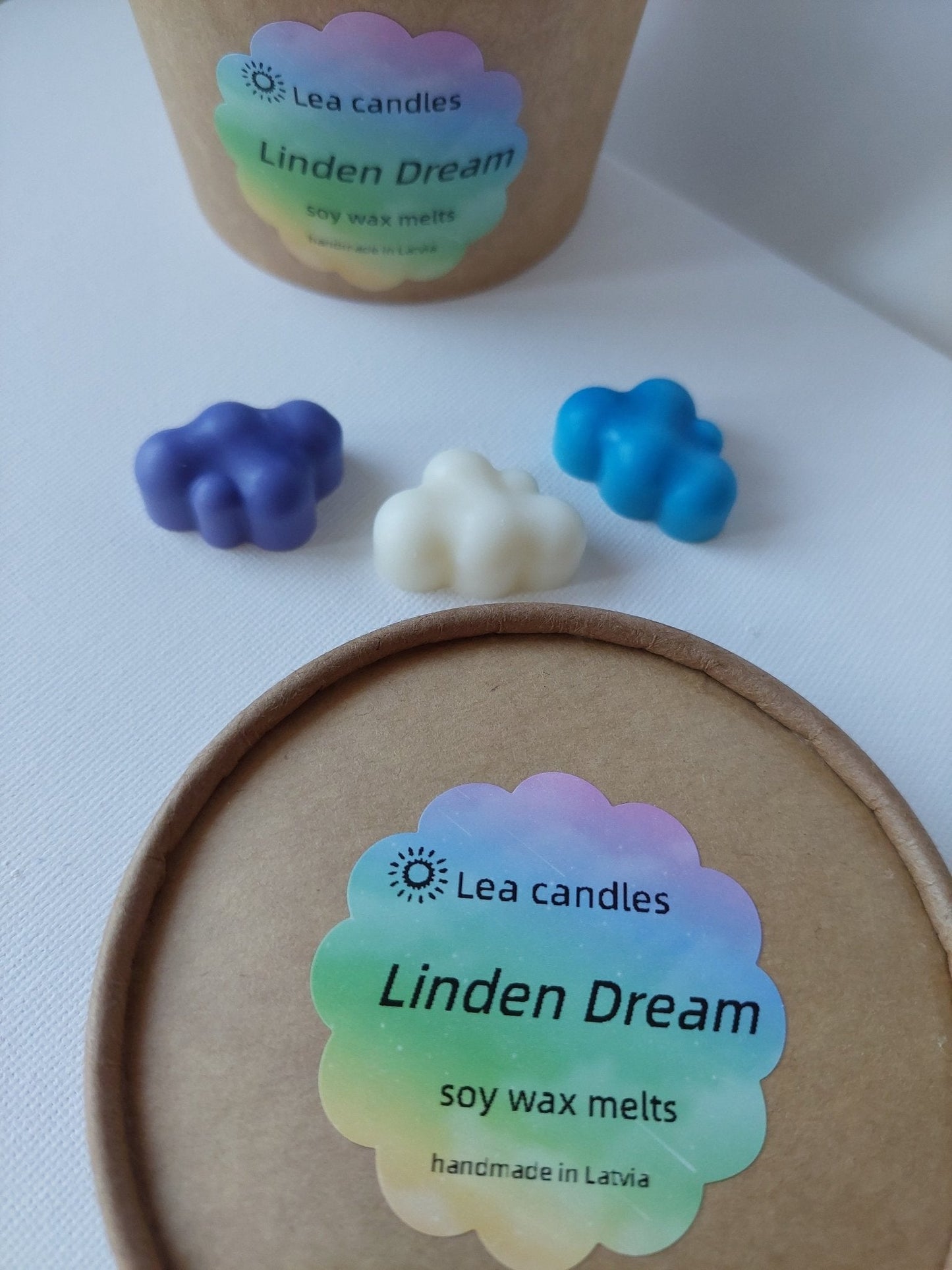 Natural Soy Wax Melts in cup with lid - scent Linden Dream - Lea CandlesNatural Soy Wax Melts in cup with lid - scent Linden Dream