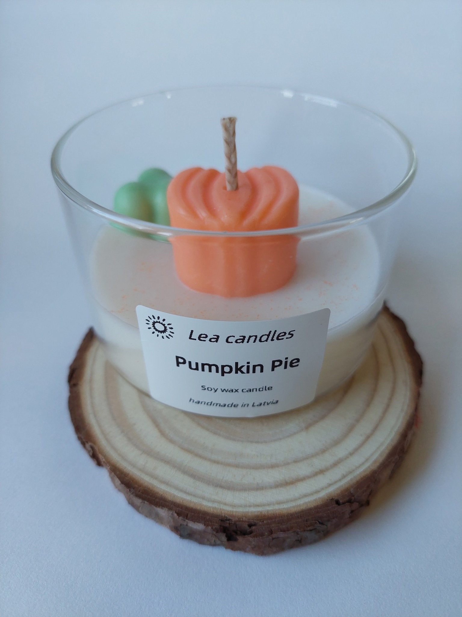 Soy wax candle with Pumpkin 6.5 oz - Lea CandlesSoy wax candle with Pumpkin 6.5 oz