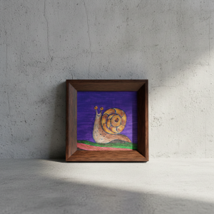 snail tiny canvas art