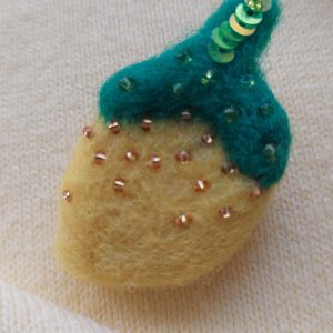 lemon brooch