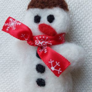 snowman brooch