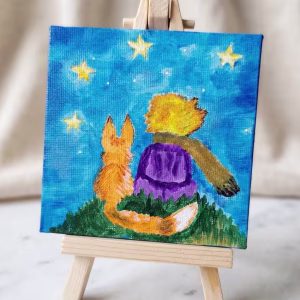 the little prince small canvas painting